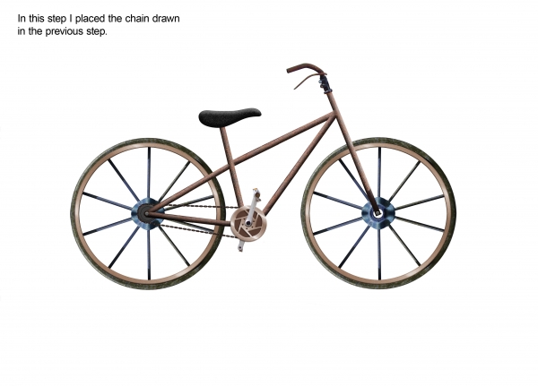 Creation of Old Bike: Step 18